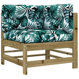Corner Sofa with Cushions Impregnated Wood Pine 825659