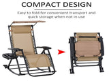 Garden Rocking Chair Folding Recliner Outdoor Adjustable Sun Lounger Rocker Zero-Gravity Seat with T3398P318850