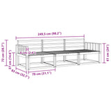 Outdoor Sofa Set 3 pcs Natural Solid Acacia Wood 3367117