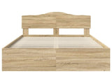 Bed Frame Sonoma Oak 135 x 190 cm Solid Pine Wood 3412909
