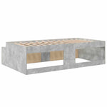 Storage Bed Frame Concrete grey 100 x 200 cm Engineered wood 3335184