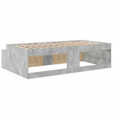 Bed Frame with Door Concrete Grey 100 x 200 cm Engineered Wood 3335184