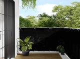 Balcony Screen Black 120x1000 cm 100% Polyester Oxford 4000377