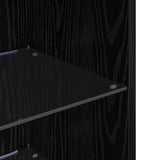 Wall-mounted TV Cabinets 2 pcs Black Oak 30.5 x 30 x 90 cm 882953