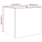 Planters 2 pcs White 42x40x39 cm Steel 841550