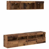TV Wall Units with LED with LED 5 pcs Old Wood 80 x 30 x 40 cm 3402968