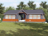 Family Tent with Roof Grey and Orange 622 x 295 x 238 cm 4100702