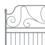 Bed Frame without Mattress Grey Metal 200x200 cm 324861