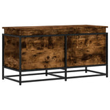 Storage Box with Lid Smoked Oak 100x40x51.5 cm Engineered Wood 848806