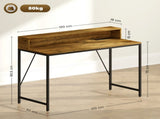 120cm Computer Desk with LED Lights and Power Outlets, Gaming Desk with Monitor Stand, Computer T3398P341428