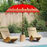 Balinese Parasol Red 215 x 215 x 260 cm Cotton and Wood 42006459