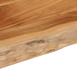 Table Top 90x40x2.5 cm Rectangular Solid Wood Acacia Live Edge 370251
