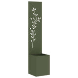 Garden Privacy Screen Floral Olive green 32 x 32 x 150 cm 876409