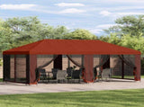 Garden Gazebo 6 x 3 m Terracotta Polyester and Steel 190 3376010
