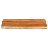 ZNTS Table Top 100x60x2.5 cm Rectangular Solid Wood Acacia Live Edge 370622
