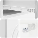 Wall-Mounted Side Table High Gloss White 59 x 34.5 x 17 cm 898149