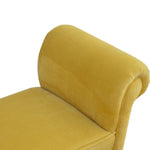 Mustard Velvet Bench IN780