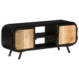 TV Cabinet 110x30x45 cm Rough Mango Wood 328414