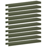 Garden Cover Profile 10 pcs 100 x 20 x 5 cm Steel Olive Green 8012927
