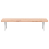 Basin Shelf Wall Mounted Steel and Solid Wood Beech 3302352