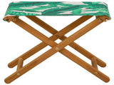 Deck Chair 2 pcs Solid Eucalyptus Wood Leaf Pattern 42024901