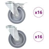 32 pcs Bolt Hole Swivel Casters 100 mm 277895