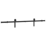 Sliding Door Hardware Kit 183 cm Steel Black 4009748