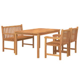 Garden Dining Set Teak Fine sanded teak hardwood Medium Durable 3157166