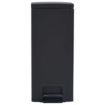 ZNTS Dustbin with Pedal Anti-fingerprint 30L Black Stainless Steel 149573