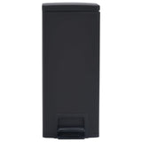 Dustbin with Pedal Anti-fingerprint 30L Black Stainless Steel 149573