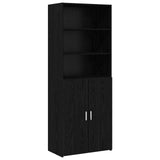 Highboard Black Oak 70 x 42.5 x 185 cm Engineered Wood 3446612