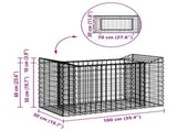 Gabion Raised Bed Silver 42033296