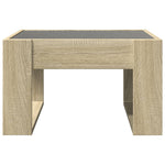 ZNTS Coffee Table with Infinity LED Sonoma Oak 50x53x30 cm 847625