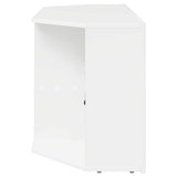 Corner LED TV Cabinet High gloss White 100 x 40 x 50 cm 889799