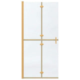 Walk-In Shower Wall Folding Gold 90 x 6.5 x 190 cm 42017971