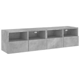 TV Wall Cabinets 2 pcs Concrete Grey 60x30x30 cm Engineered Wood 836861