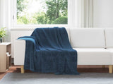Throw Blankets 6 pcs Navy Blue 130 x 150 cm Fleece 42016805