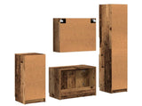 Bathroom Furniture Set 4 pcs Old Wood Engineered Wood 3415801