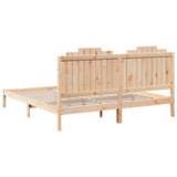 Extra Long Bed Frame without Mattress 200x210 cm Solid Wood 3309221