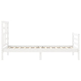Bed Frame without Mattress White 90x200 cm Solid Wood 3194882
