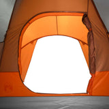 Family Tent Dome 6-Person Grey and Orange Waterproof 4009469
