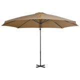 ZNTS Cantilever Garden Parasol with Aluminium Pole Taupe 300 cm 44623