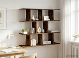 Wall Shelf Smoked Oak 102 x 20 x 96 cm Engineered Wood 8012216