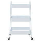 Storage Trolley 3-Tier White 42x41.5x77 cm Steel 4012382