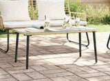 Garden Table Natural 80 x 40 x 45 cm Poly Rattan 42010365
