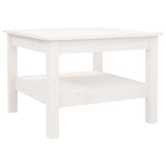 ZNTS Coffee Table White 55x55x40 cm Solid Wood Pine 814270