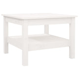 ZNTS Coffee Table White 55x55x40 cm Solid Wood Pine 814270