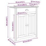 Bathroom Cabinet with Storage BODO Honey Brown 70 x 35 x 80 cm 42023474