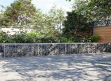 Gabion Basket with Cover 800x100x50 cm Galvanised Iron 3295185