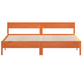 Bed Frame without Mattress Wax Brown 180x200 cm Super King Solid Wood Pine 3216214